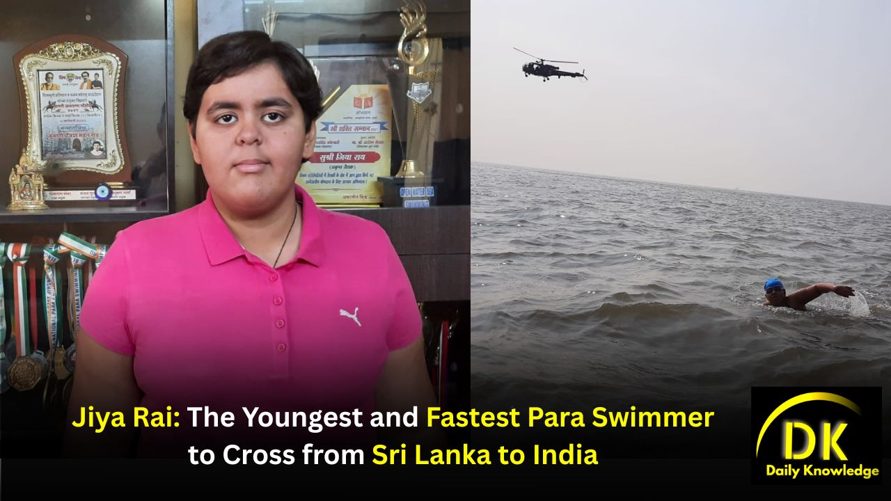 Jiya Rai: The Youngest and Fastest Para Swimmer to Cross from Sri Lanka to India