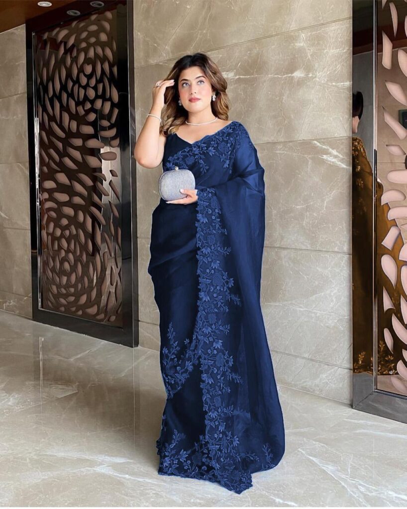 Which saree draping style suits heavy blouses?